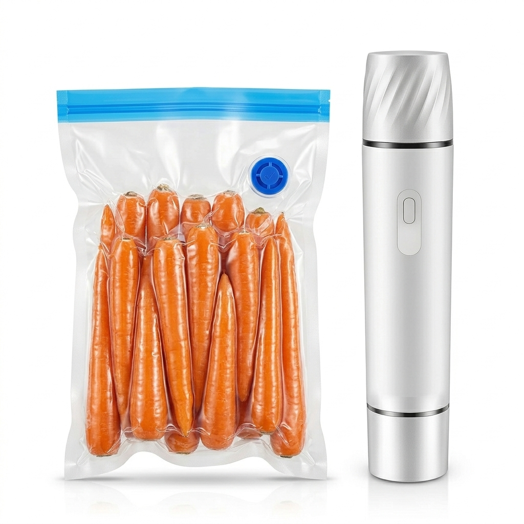 Handheld Vacuum Sealer Pump with Reusable Food Storage Bags