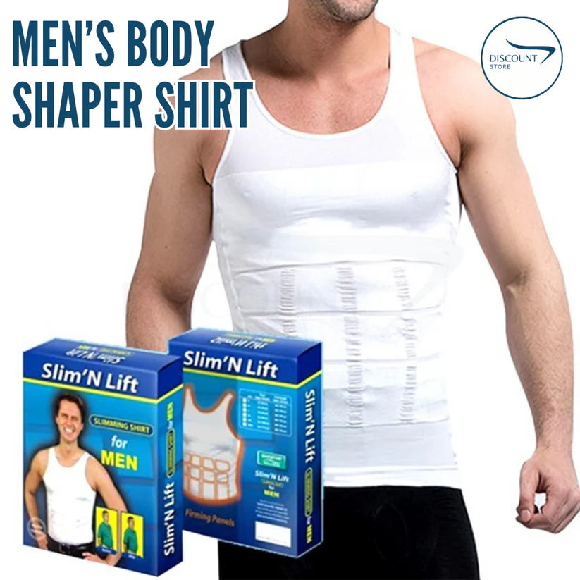 Men’s Compression Tank Top Shapewear Slim Fit Body Support Vest