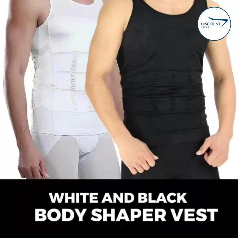 Men’s Compression Tank Top Shapewear Slim Fit Body Support Vest
