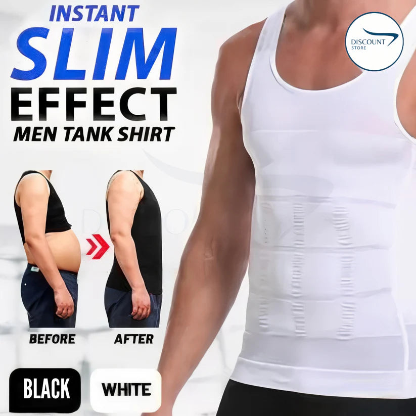 Men’s Compression Tank Top Shapewear Slim Fit Body Support Vest